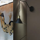 Evangeline - Vintage Industrial Wall Sconce With Black Metal Shade