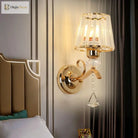 New Modern Simple Bedroom Bedside Lamp - Crystal Wall For Eye Protection In Living Rooms Studies