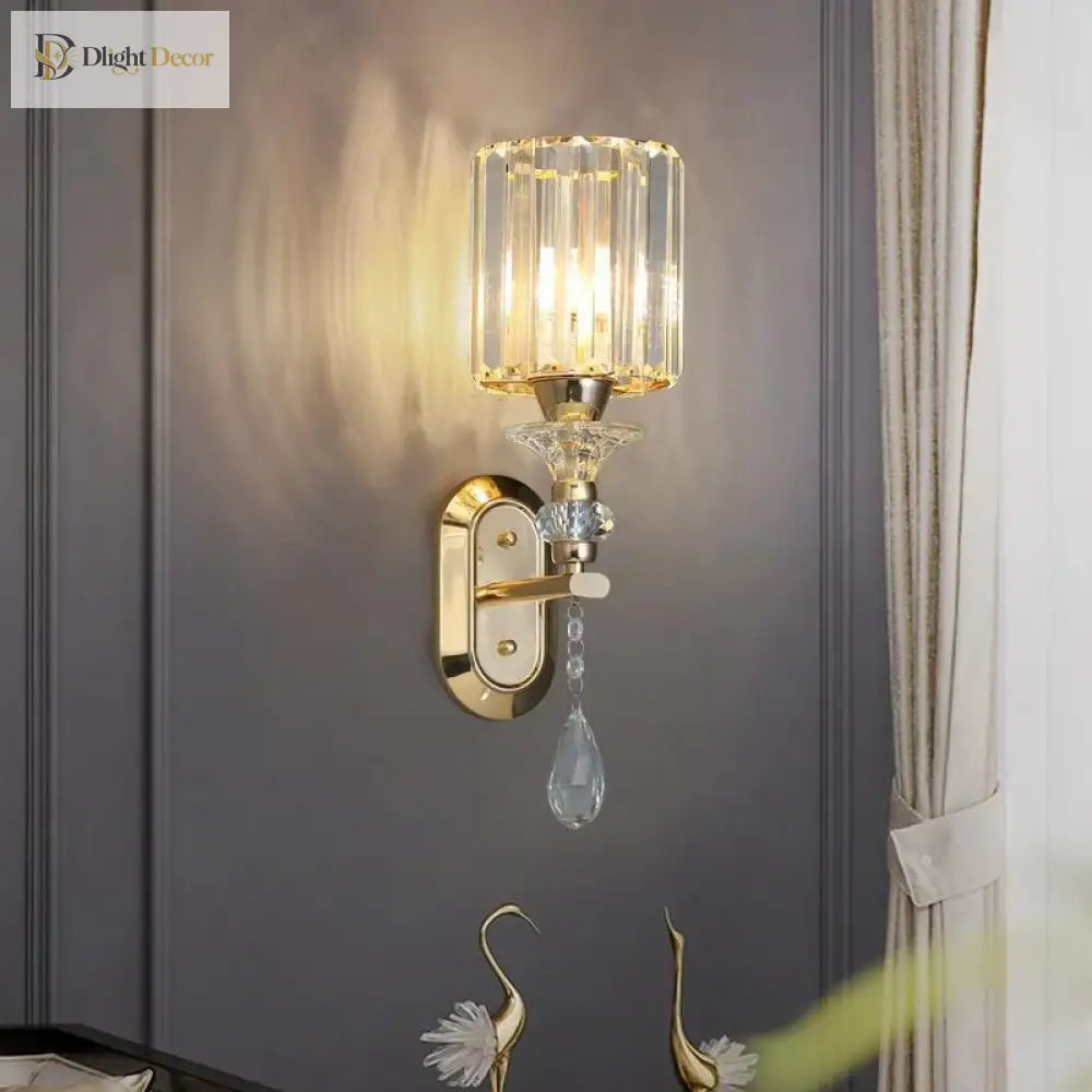 New Modern Simple Bedroom Bedside Lamp - Crystal Wall For Eye Protection In Living Rooms Studies