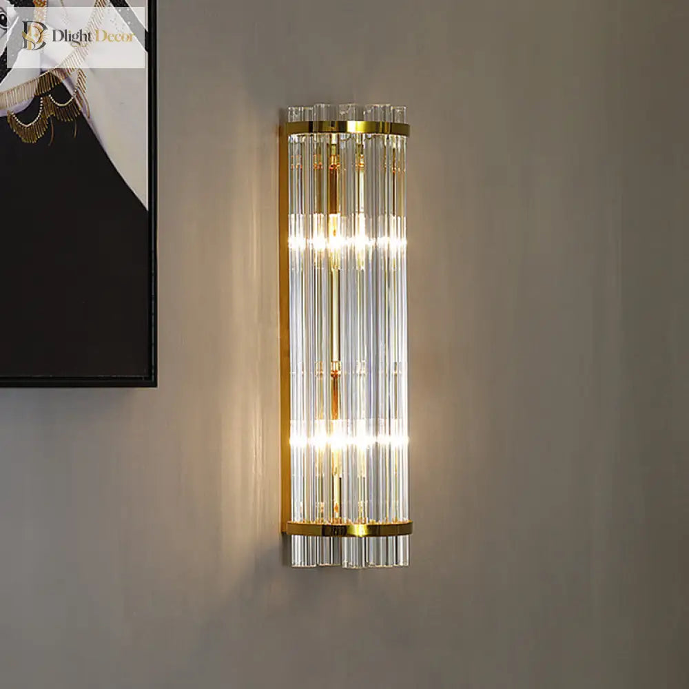 Evelyn - Exquisite 2 - Light Crystal Wall Sconce In Gold Finish