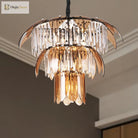 Evelyn’s Enchanting Crystal Chandelier: Light Up Your Living Room In Style