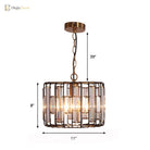 Everly’s Enchanting Embrace: Modern Black Crystal Pendant Lamp