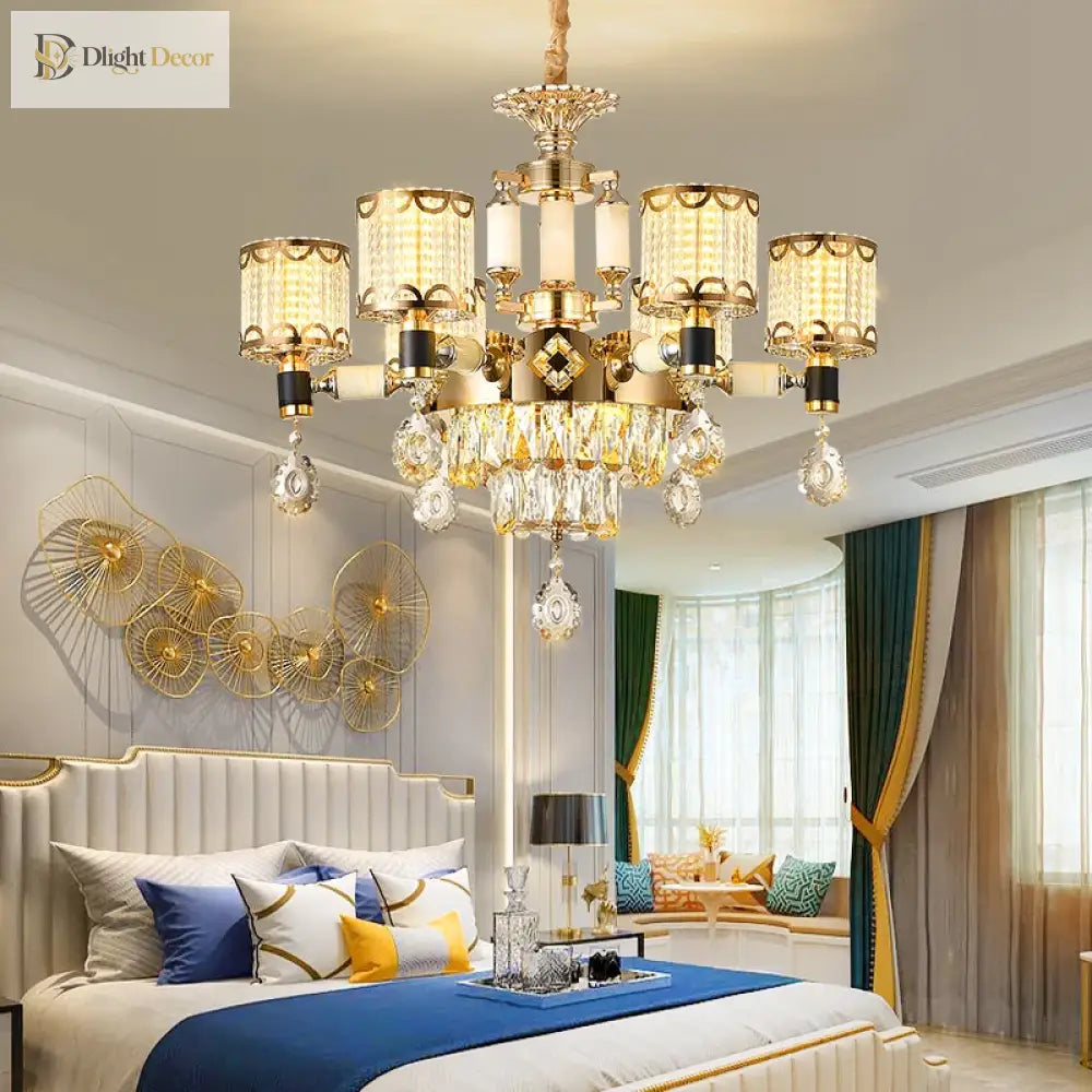 Exquisite Crystal Pendant Chandelier - A Luxurious And Romantic Lighting Fixture For Your Living