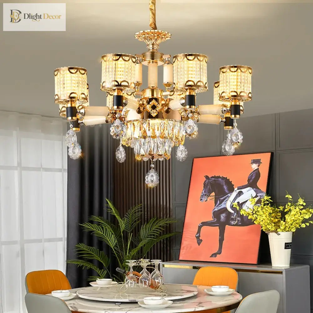 Exquisite Crystal Pendant Chandelier - A Luxurious And Romantic Lighting Fixture For Your Living