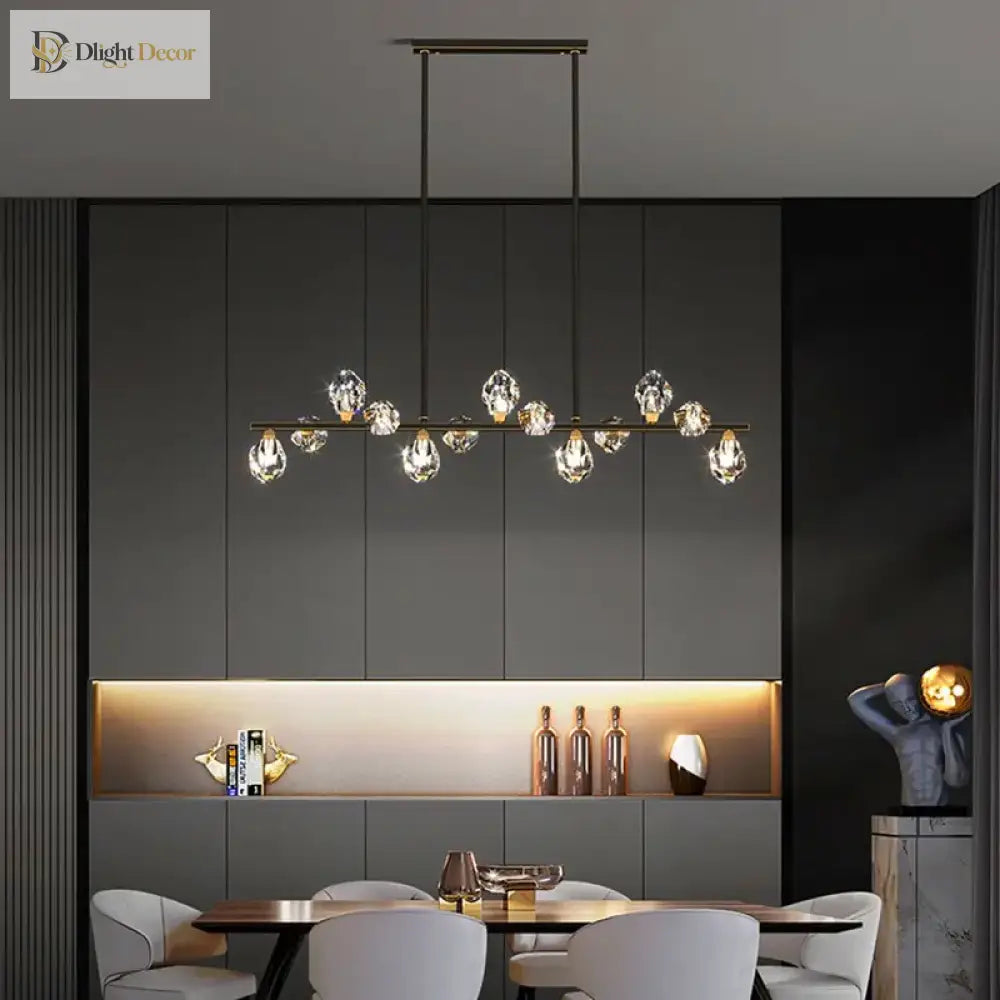 Exquisite Crystal Pendant Lights - Elegant Indoor Lighting For Dining Rooms And Salons