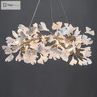 Exquisite Porcelain Leaves Chandeliers - Luxury Led Pendant Lights For Living Room Bedroom Hotel