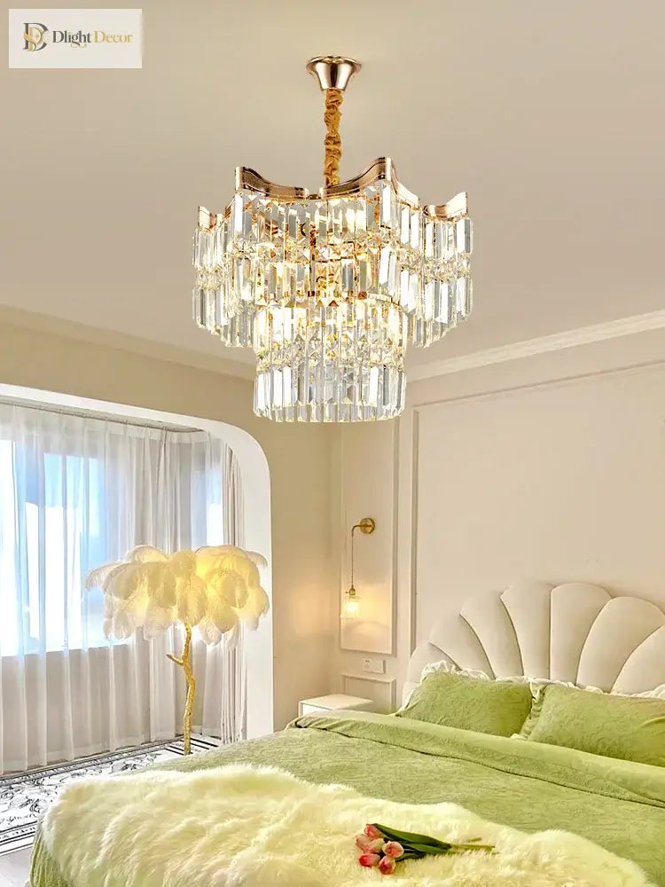 Exquisite Crystal Chandelier For Living Rooms Bedrooms And More - Modern French Light Luxury Design
