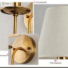 Fabric E14 Wall Lamp - Modern European Style Bedroom Bedside For Living Room Hotel Study And Office