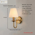 Fabric E14 Wall Lamp - Modern European Style Bedroom Bedside For Living Room Hotel Study And Office
