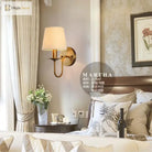 Fabric E14 Wall Lamp - Modern European Style Bedroom Bedside For Living Room Hotel Study And Office