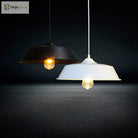 Modern Farmhouse Meets Industrial Chic: The Height Adjustable Black & White Pendant Lamp