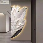 Dlight Decor Feather Mural LED Light for Entry Walls Wall Art
