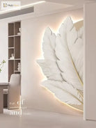 Dlight Decor Feather Mural LED Light for Entry Walls Wall Art