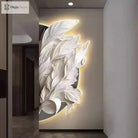 Dlight Decor Feather Mural LED Light for Entry Walls Wall Art