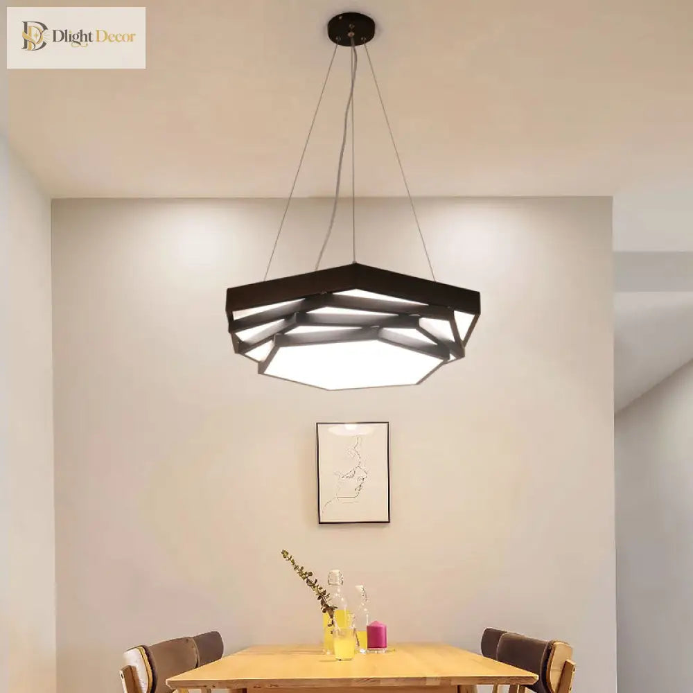 Fiona Elegance Meets Geometric Brilliance: The Hexagonal Led Chandelier