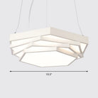 Fiona Elegance Meets Geometric Brilliance: The Hexagonal Led Chandelier White / Natural