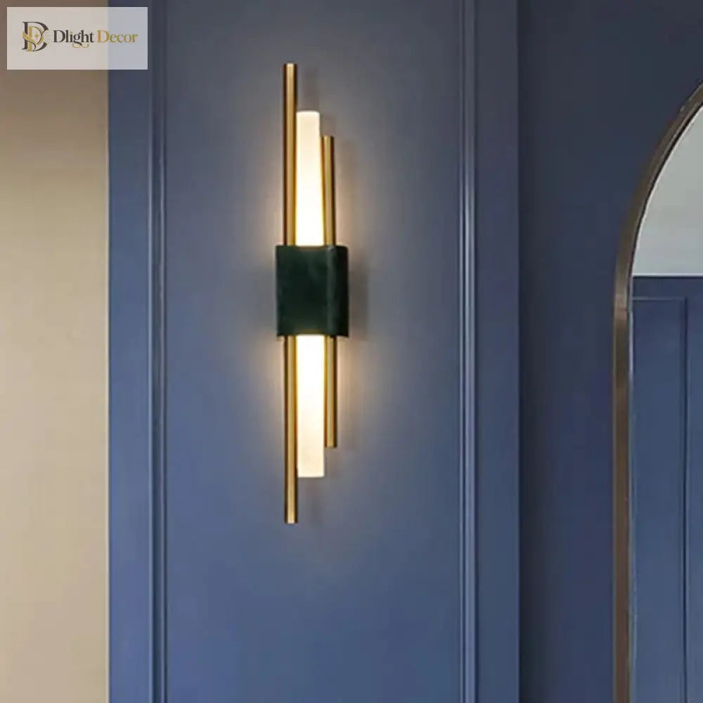 Fiona’s Modern Marble Sconce - Green Led Light With Sophisticated Style