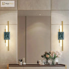 Fiona’s Modern Marble Sconce - Green Led Light With Sophisticated Style