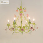 European Pink Rose Flower Chandelier – product view 2
