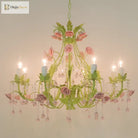 European Pink Rose Flower Chandelier – product view 3