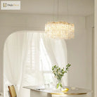 Flower Wave Crystal Luxury Ceiling Chandeliers - Modern Led Lustre Hanging Lamps For Dining Room