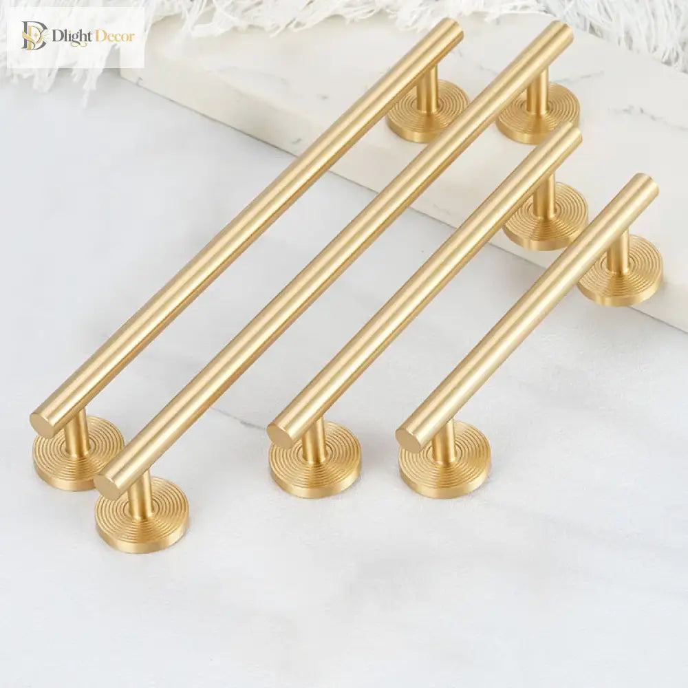 France Satin Gold Cabinet Handles – Solid Brass Kitchen Drawer Knobs and Door Pulls (130mm-510mm) Handles