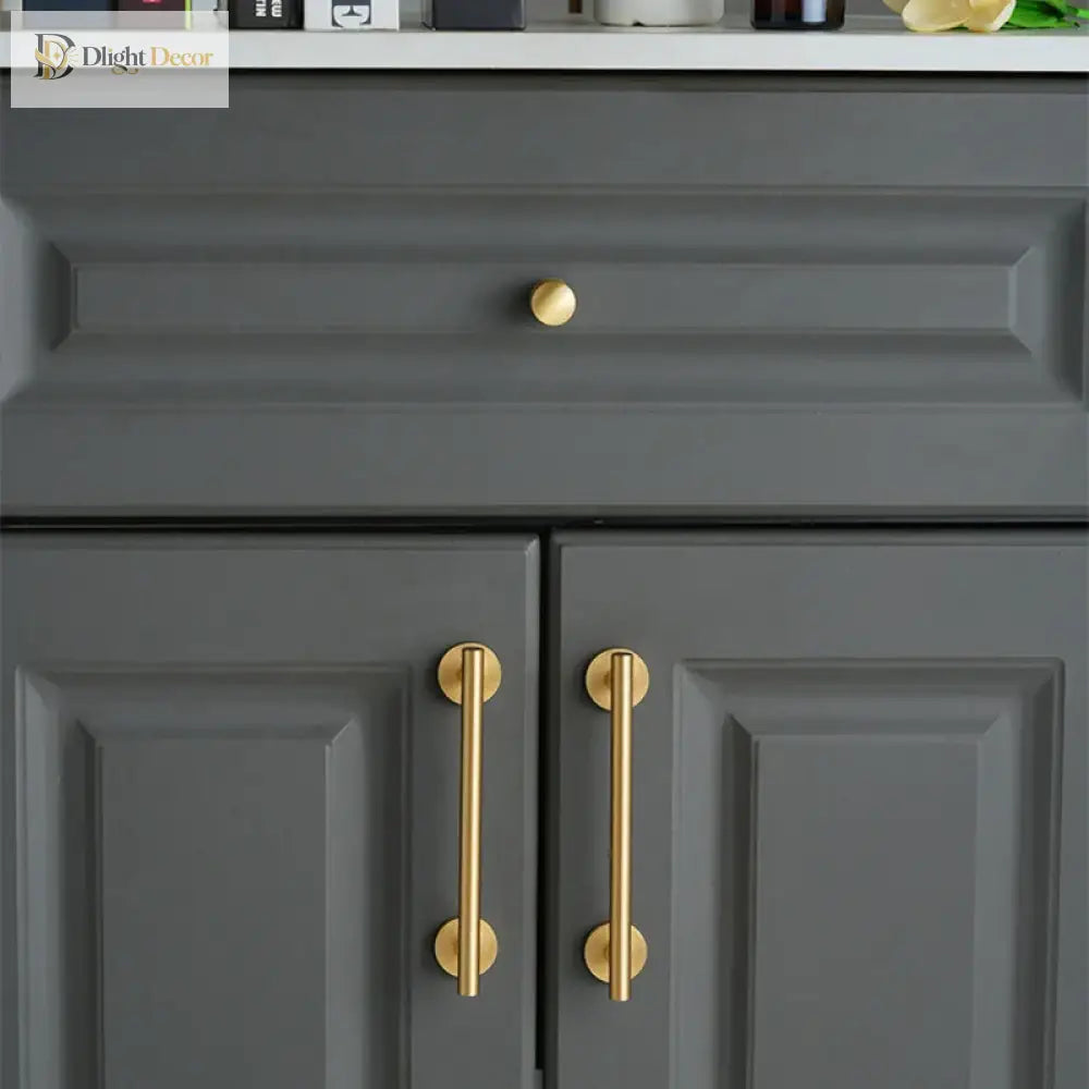 France Satin Gold Cabinet Handles – Solid Brass Kitchen Drawer Knobs and Door Pulls (130mm-510mm) Handles