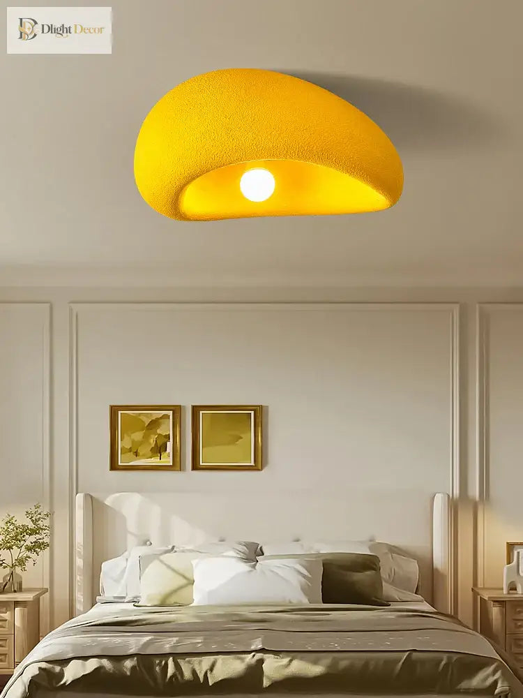 French Minimalist Wabi - Sabi Colorful Led Ceiling Light - Perfect For Bedrooms Studies And Living
