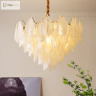 French Light And Luxury Restaurant Pendant Lamp - Postmodern Elegance With A Retro Glass Feather