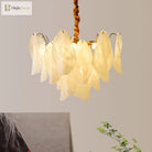 French Light And Luxury Restaurant Pendant Lamp - Postmodern Elegance With A Retro Glass Feather