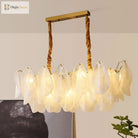 French Light And Luxury Restaurant Pendant Lamp - Postmodern Elegance With A Retro Glass Feather