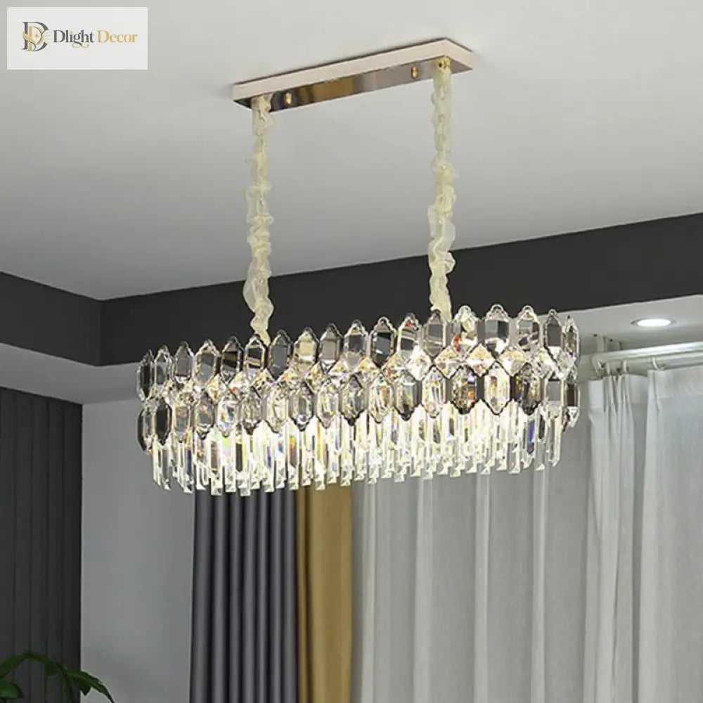 Gabriela Modern Crystal Chandelier - Smoke Grey Tiered Pendant (Multiple Sizes)