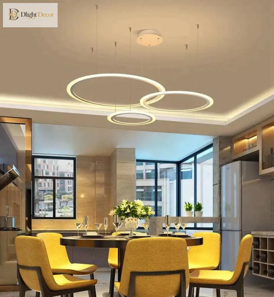 Gabrielle Modern White Circle Led Pendant Lamp