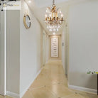Gemma Elegance Meets Sparkling Brilliance: The Gold Crystal Drop Chandelier