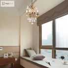 Gemma Elegance Meets Sparkling Brilliance: The Gold Crystal Drop Chandelier
