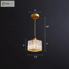 Gemma Elegance Meets Sparkling Brilliance: The Gold Prismatic Crystal Pendant Lamp