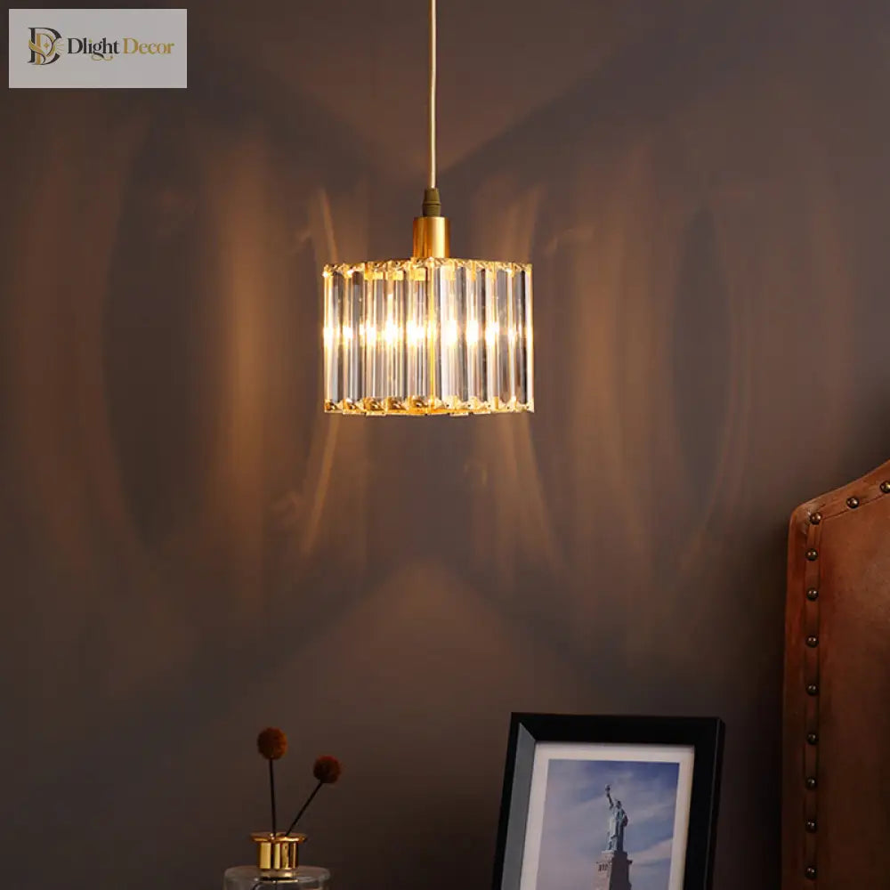 Gemma Elegance Meets Sparkling Brilliance: The Gold Prismatic Crystal Pendant Lamp