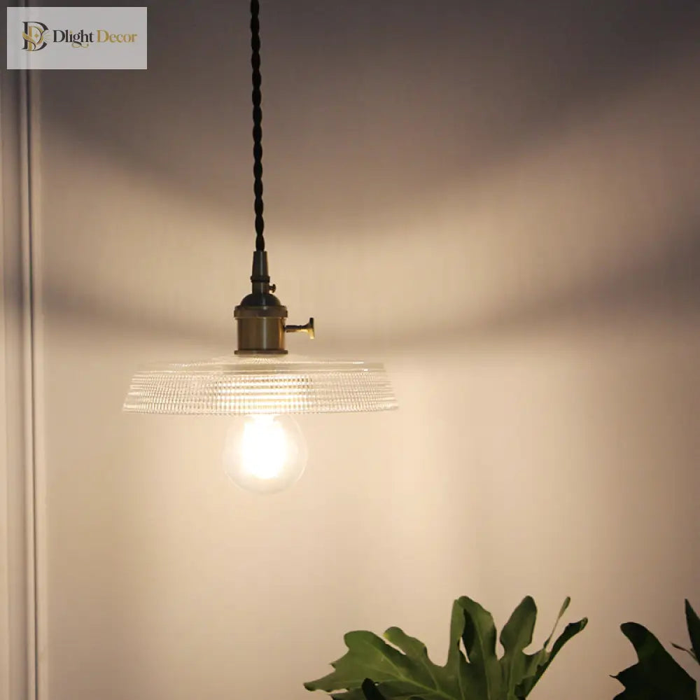 Geometric Elegance Meets Farmhouse Charm: The Geometry Clear Lattice Glass Pendant Light