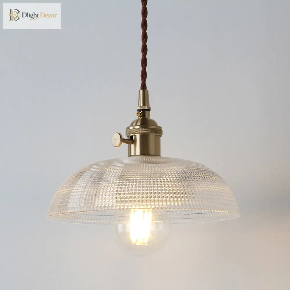 Geometric Elegance Meets Farmhouse Charm: The Geometry Clear Lattice Glass Pendant Light
