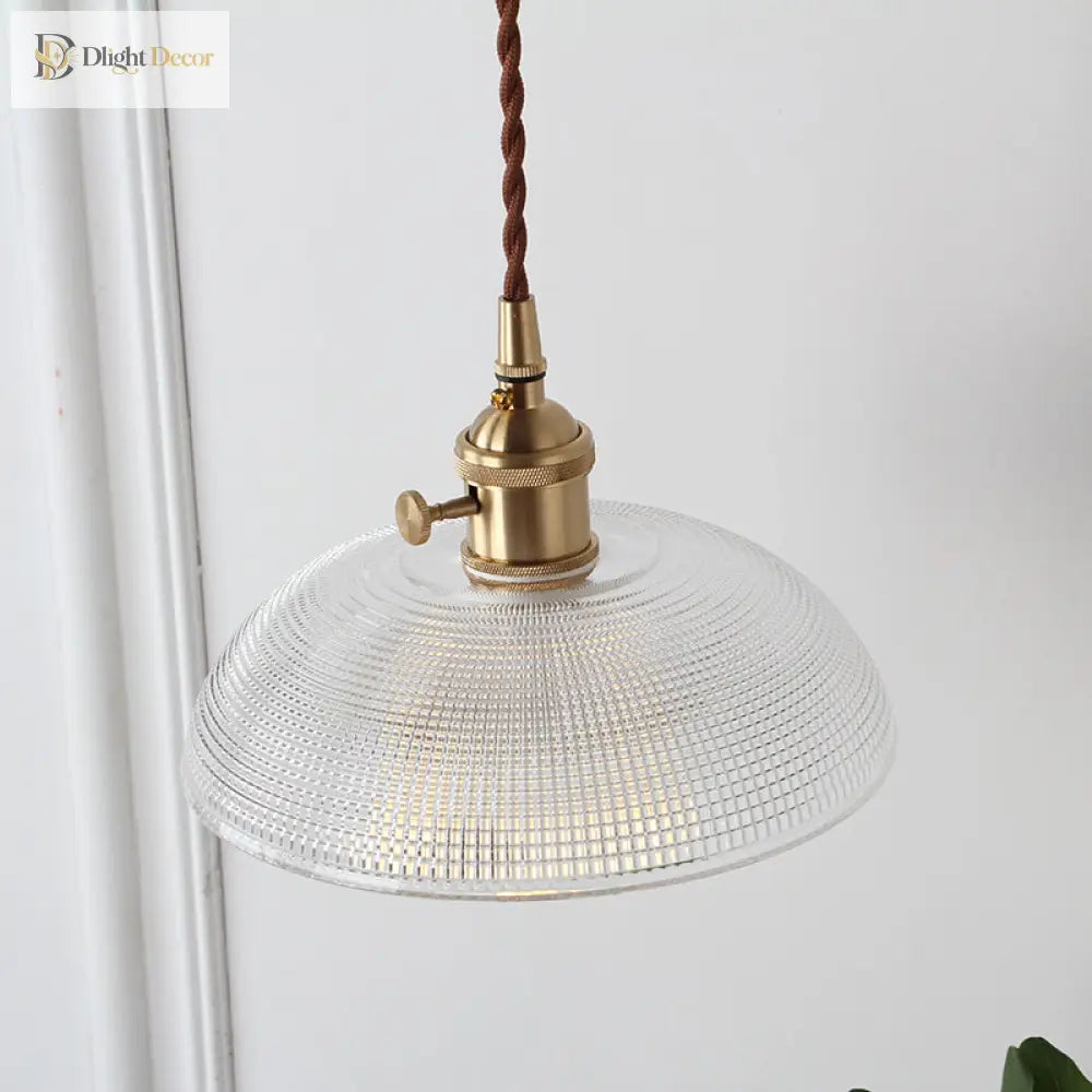 Geometric Elegance Meets Farmhouse Charm: The Geometry Clear Lattice Glass Pendant Light