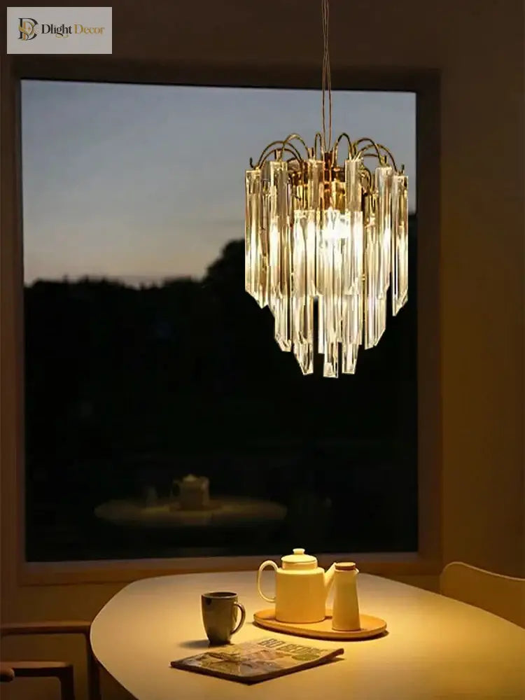 Gianna Italian Crystal Glass Pendant Chandelier – Classic Hanging Light for Staircase & High Ceilings chandelier