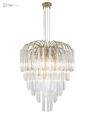 Gianna Italian Crystal Glass Pendant Chandelier – Classic Hanging Light for Staircase & High Ceilings chandelier