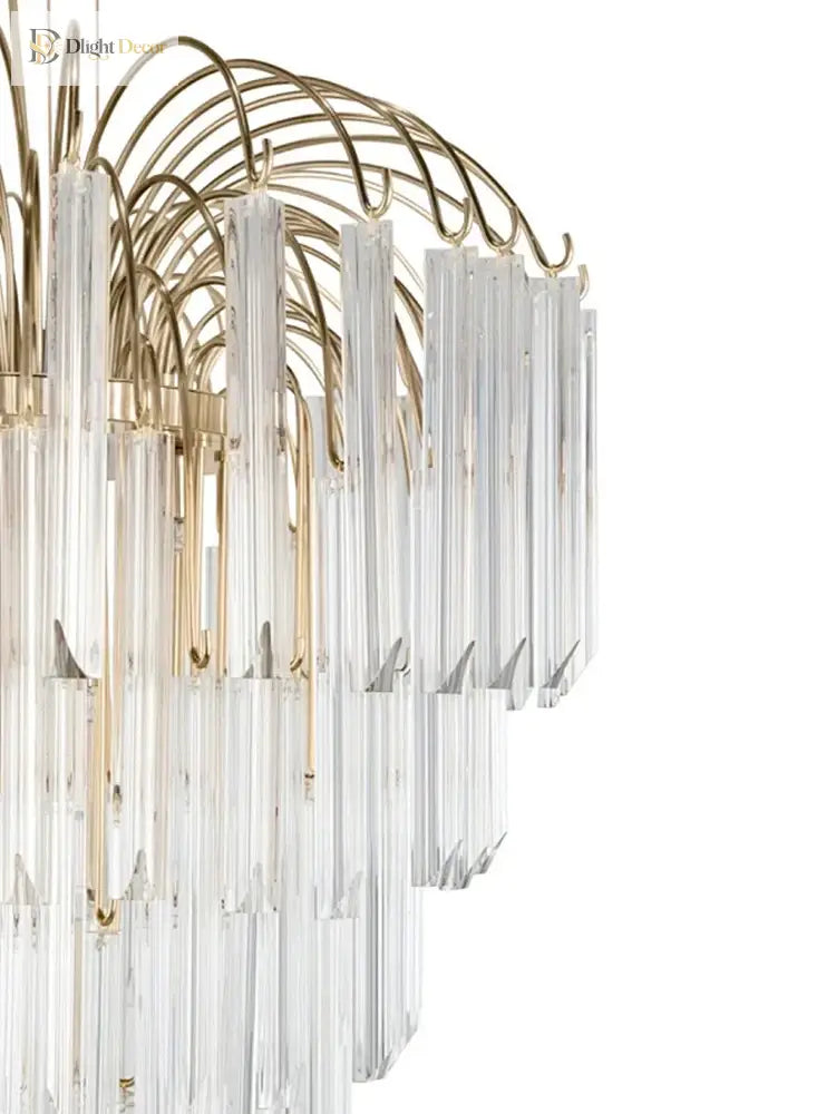 Gianna Italian Crystal Glass Pendant Chandelier – Classic Hanging Light for Staircase & High Ceilings chandelier