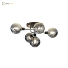 Modern Elegance: Glass Globe Semi - Flush Mount Ceiling Light