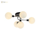 Modern Elegance: Glass Globe Semi - Flush Mount Ceiling Light