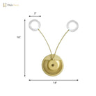 Modern Elegance Meets Warm Illumination: The Gold Led Wall Light (Set Of 2)