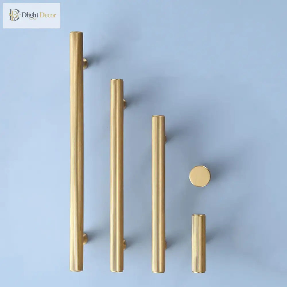 Gold and Black Brass T-Bar Handles – Straight Line Cabinet Pulls and Wardrobe Knobs Handles