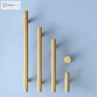 Gold and Black Brass T-Bar Handles – Straight Line Cabinet Pulls and Wardrobe Knobs Handles