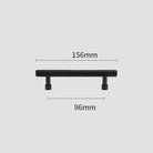 Gold and Black Brass T-Bar Handles – Straight Line Cabinet Pulls and Wardrobe Knobs TB9013-B156 Handles