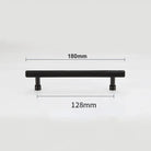Gold and Black Brass T-Bar Handles – Straight Line Cabinet Pulls and Wardrobe Knobs TB9013-B180 Handles